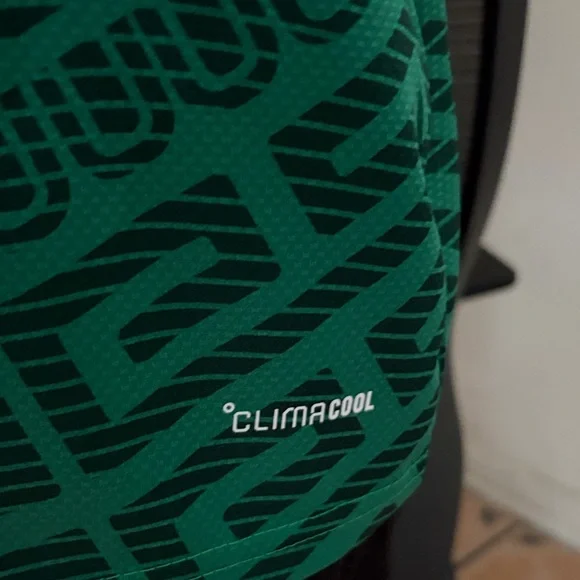 adidas Men's Green Soccer Polo with Red and White Trim - Picture 10 of 16